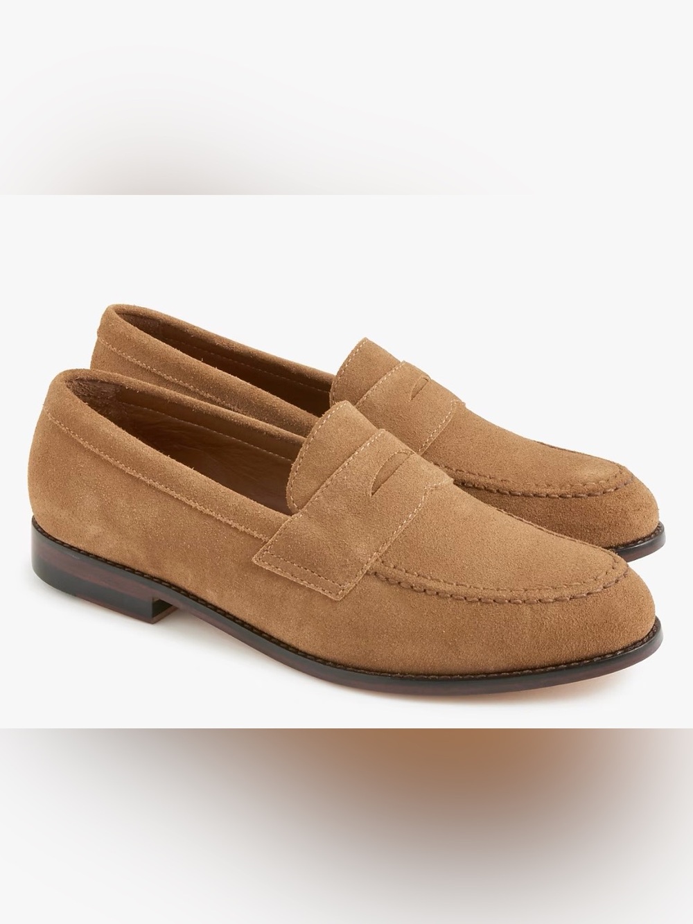 J. Crew Factory Suede Dressy Loafer in Tostado Brown size 10 CT028 $248